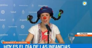 Argentina: autoridades invitaron a una payasita al reporte de muertos por COVID-19