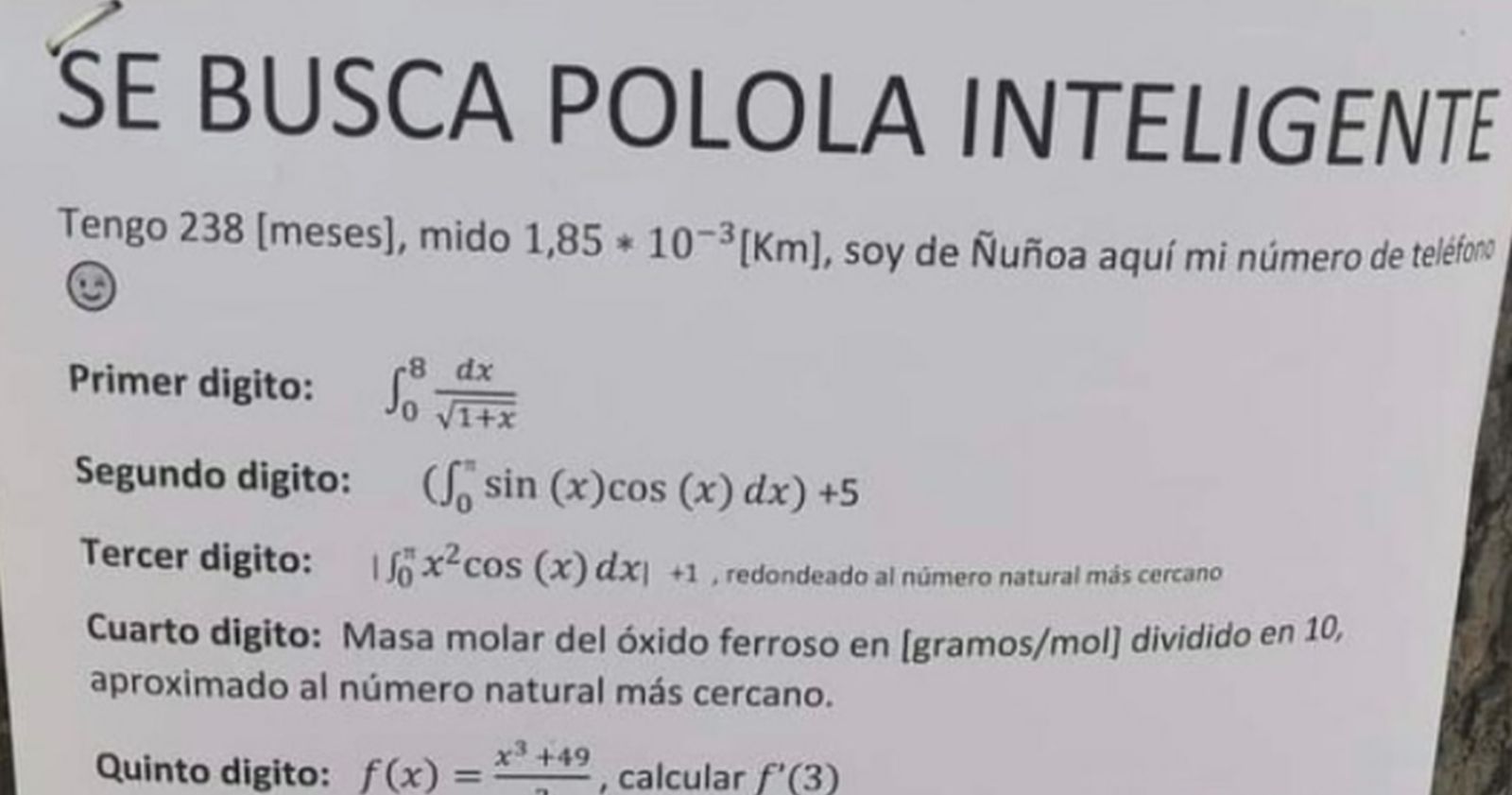 polola inteligente fórmula matemática