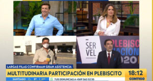 La competitiva transmisión de los canales de TV durante el plebiscito