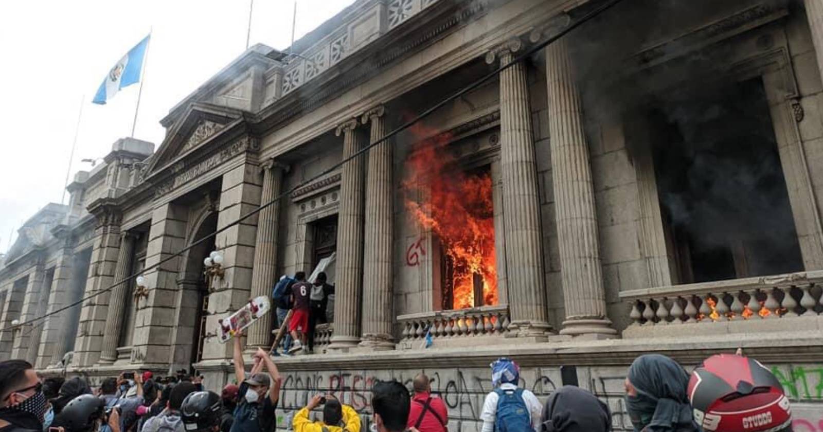 Manifestantes Congreso de Guatemala