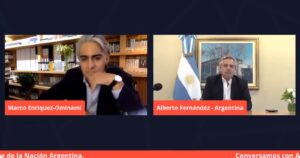 VIDEO - Alberto Fernández dialoga con ME-O y entrega avances de la vacuna en Argentina