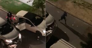 Lanzaron lámparas y maceteros: Vecinos frustran encerrona en San Miguel