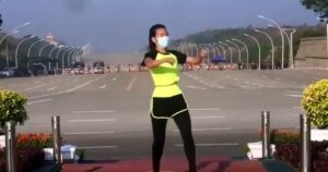 VIDEO - Instructora de aerobics grabó la preparación del golpe de Estado en Myanmar