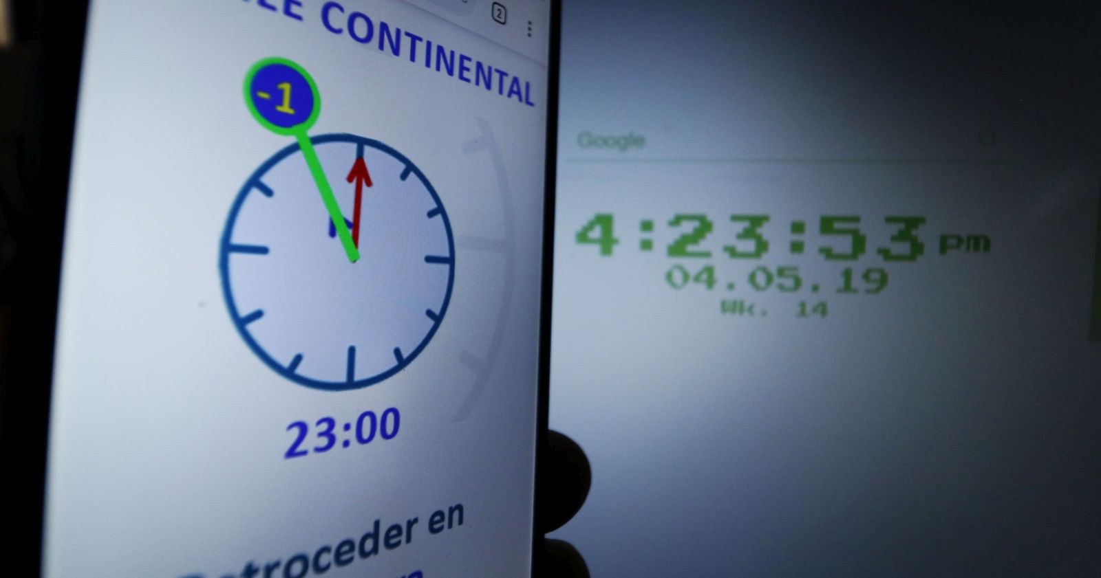 cambio de hora cuarentena