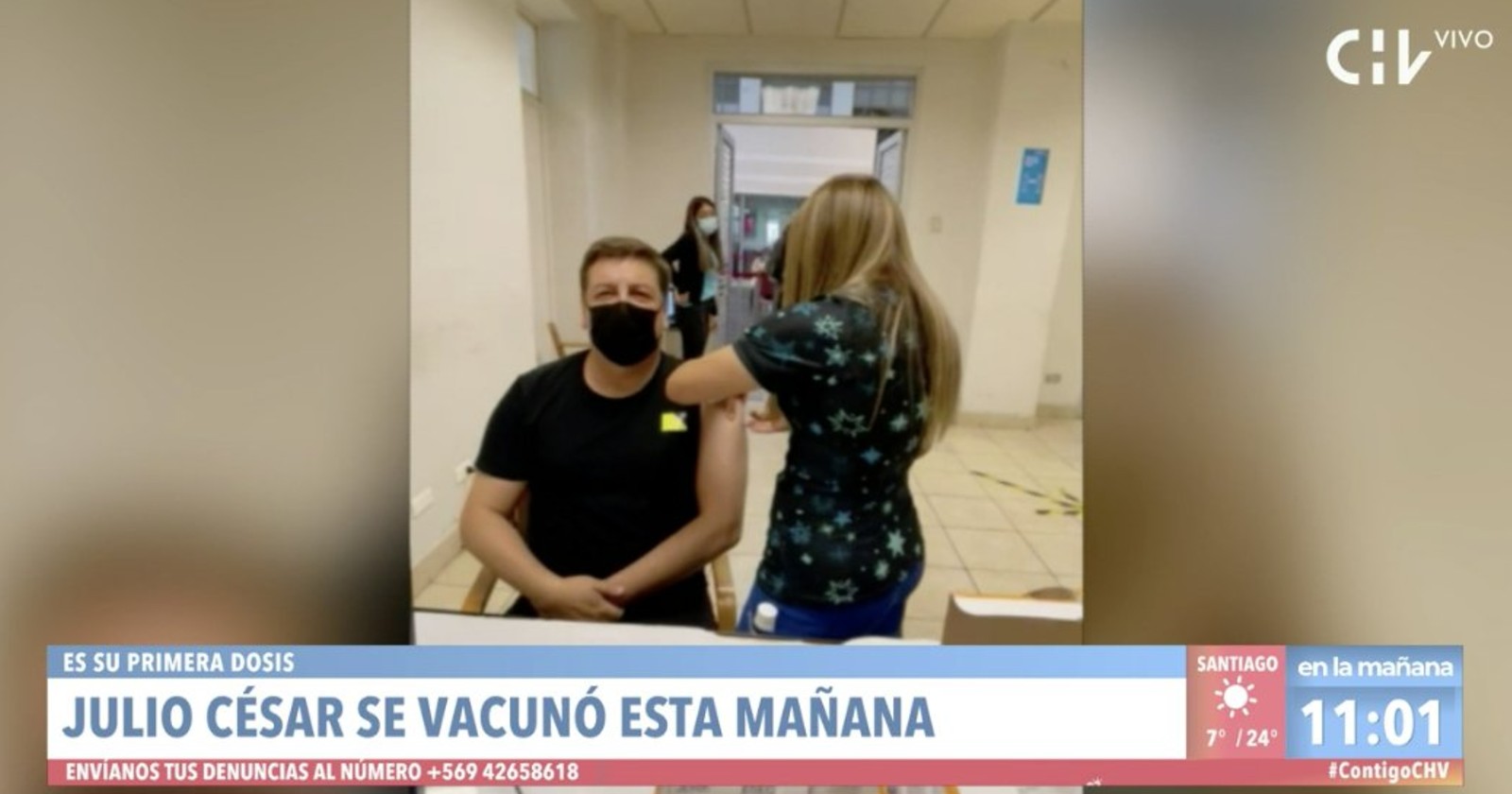 julio cesar se vacunó