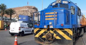 Tren de carga inició viaje de prueba desde el Puerto de Arica a Bolivia