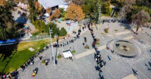 Largas filas en el Parque O'Higgins por vacunación contra el COVID-19