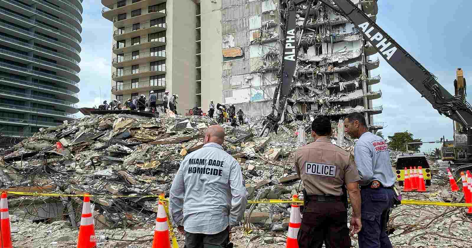 llamada rescatista derrumbe de Miami