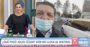 Julio César Rodríguez quedó en panne y una mujer lo llevó hasta Chilevisión