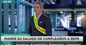 José Luis Repenning celebró su cumpleaños durante la edición de Meganoticias