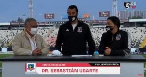 Doctor Ugarte llegó al Estadio Monumental para el primer partido con público de Colo Colo