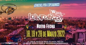Lollapalooza Chile vuelve y anuncia nuevas fechas para marzo de 2022