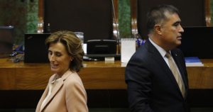 El cruce entre Mario Desbordes y Marcela Cubillos: 