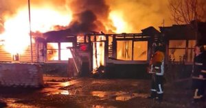 Incendio destruye por completo retén de Carabineros en Quilaco