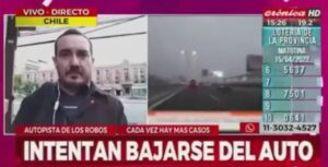 Periodista sufre intento de robo mientras despachaba para la TV argentina en Valparaíso