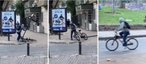 VIDEO - Viralizan robo de bicicletas en el centro de Santiago