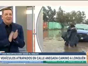 Noteras de Chilevisión y Canal 13 sacaron aplausos tras rescatar en vivo un vehículo atrapado