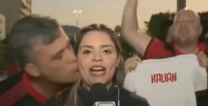 Hincha de Flamengo acosa a periodista en medio de transmisión de TV