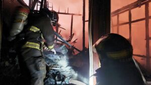 Incendio destruyó retén de Carabineros en Los Muermos