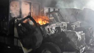 Ataque incendiario dejó cuatro máquinas destruidas en Freire