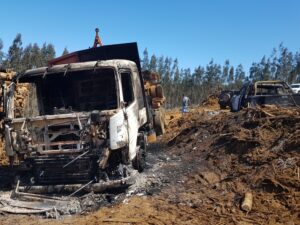 Reportan nuevo ataque incendiario en La Araucanía en vísperas de la visita de Boric