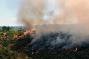 Persona resultó con el 70% de su cuerpo quemado durante los incendios forestales