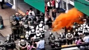 VIDEO - Vendedores ambulantes de Temuco lanzan merkén a los ojos de carabineros en enfrentamiento