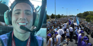 VIDEO - Desborde total en Argentina: hinchas se lanzaron desde un puente y jugadores fueron evacuados en helicóptero