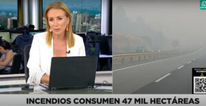 Volvió a sus inicios: Karen Doggenweiler se sumó a noticiero de Mega en medio de cobertura de los incendios en el sur