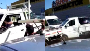 VIDEO - La brutal pelea de dos transportistas en un estacionamiento de Viña del Mar