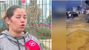 Viuda de motociclista venezolano arremete contra Carabineros: 