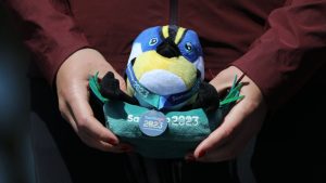 Fiu se suma a la fiesta del Mundial de Hockey y dijo presente en la ceremonia inaugural