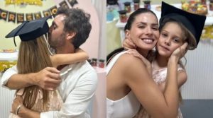 Benjamín Vicuña y la China Suárez celebraron el egreso de su hija Magnolia