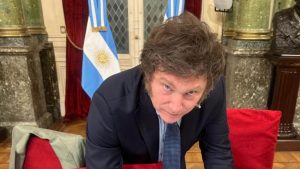 VIDEO - Identifican al hombre que lanzó botellazo a Milei tras el cambio de mando