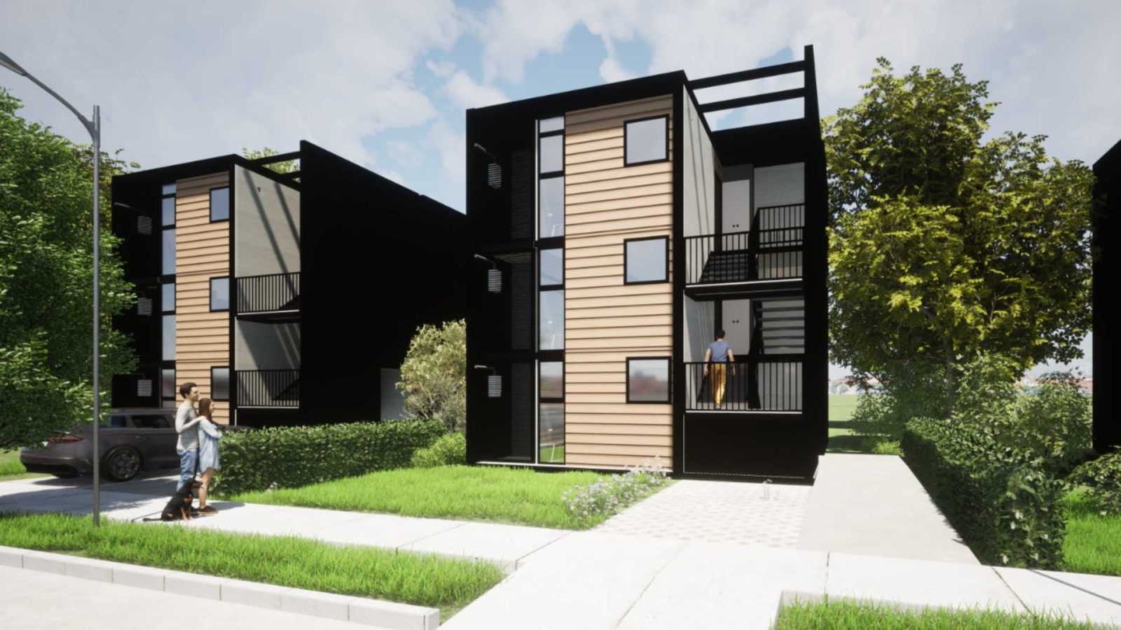 pequeños condominios: las viviendas industrializadas de Huechuraba