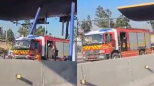 VIDEO - Bomberos rompió barrera de peaje tras intento de cobro al acudir a incendios en Región de Valparaíso