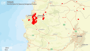 Cómo revisar el avance de los incendios forestales en un mapa de la NASA