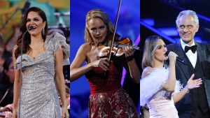 Quiénes fueron las mujeres invitadas al show de Andrea Bocelli en Viña 2024