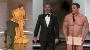 VIDEO - El detrás de cámara del desnudo de John Cena en los Premios Oscar 2024