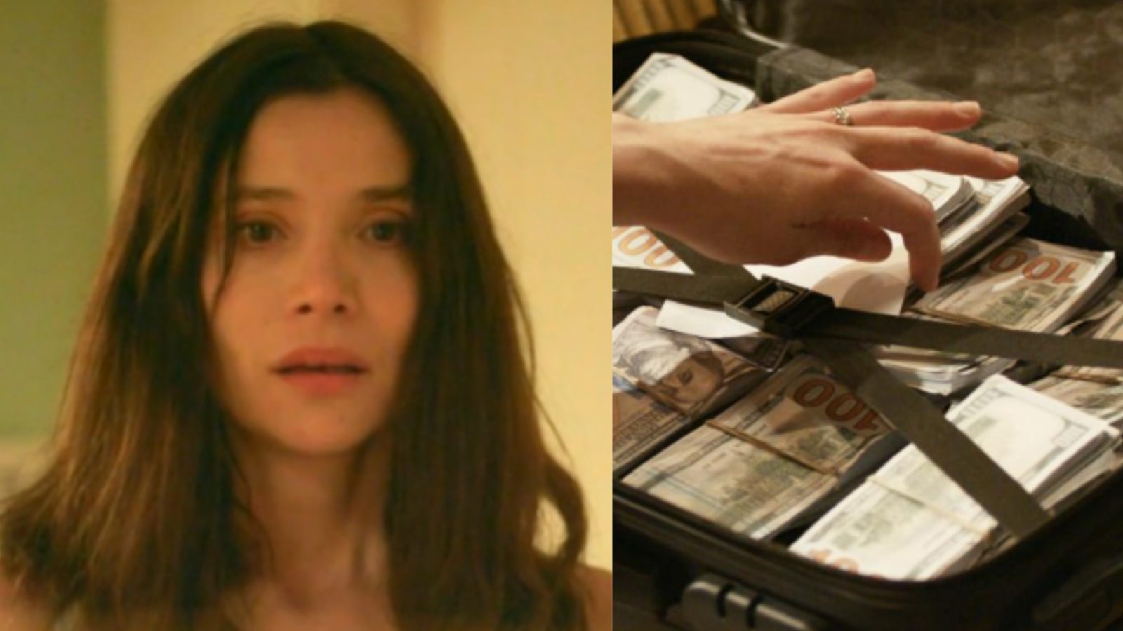 Martita con el dinero que le dejó Chico Olmedo