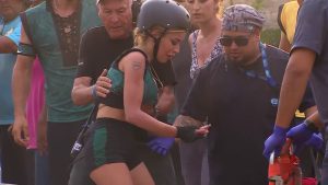 VIDEO - El doloroso accidente que sufrió Oriana Marzoli en la primera competencia de ¿Ganar o Servir?