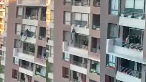 VIDEO - Funcionario PDI detuvo a microtraficante y salvó de caer desde edificio en Santiago