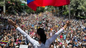 VIDEOS - María Corina Machado encabezó multitudinaria manifestación contra Maduro en Caracas
