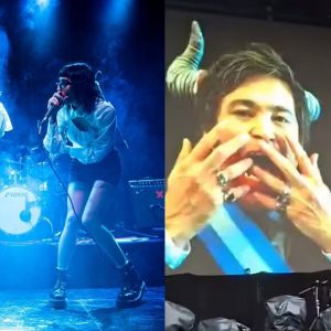 Banda exhibió a Milei como un demonio