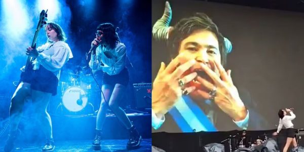 Banda exhibió a Milei como un demonio