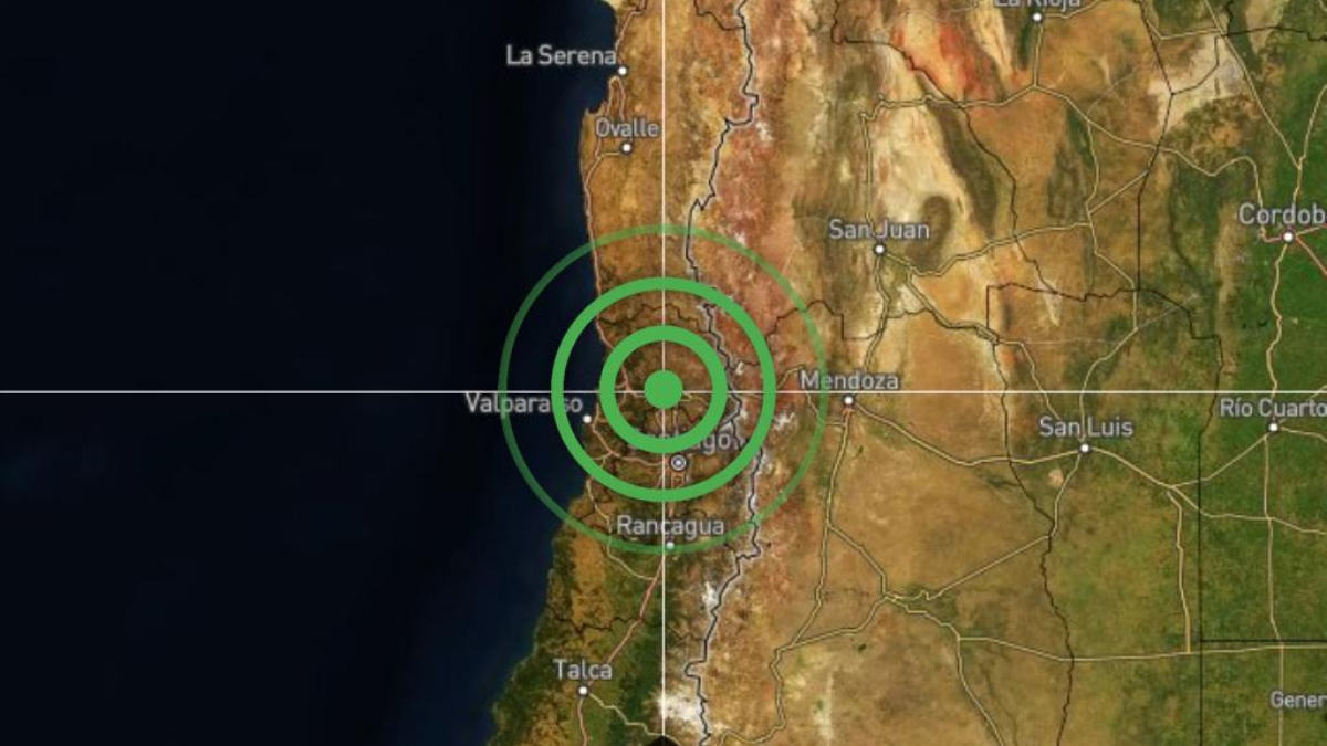 La magnitud del temblor que sacudió a la zona central del país