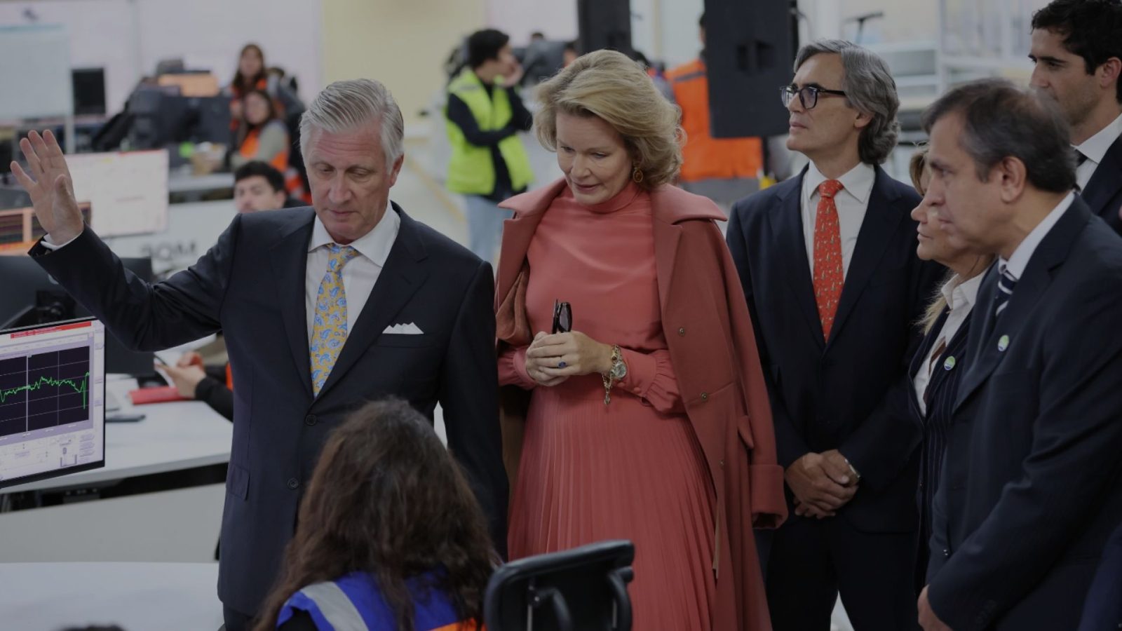 Monarquía belga conoce los procesos de producción sustentable de litio en la Planta Química de SQM