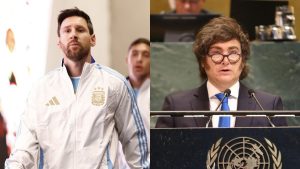 Milei buscó sacarse una foto con Messi en Estados Unidos y se la negó: la burla de AFA