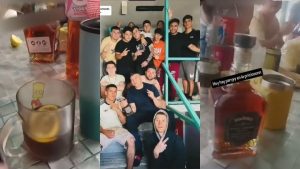 FOTOS - De celulares a whiskey: los detalles de la fiesta en Santiago 1 que revelaron imágenes en redes sociales