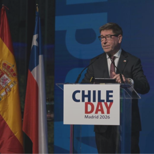 Biministro Mas a empresarios extranjeros en ChileDay en Madrid: 